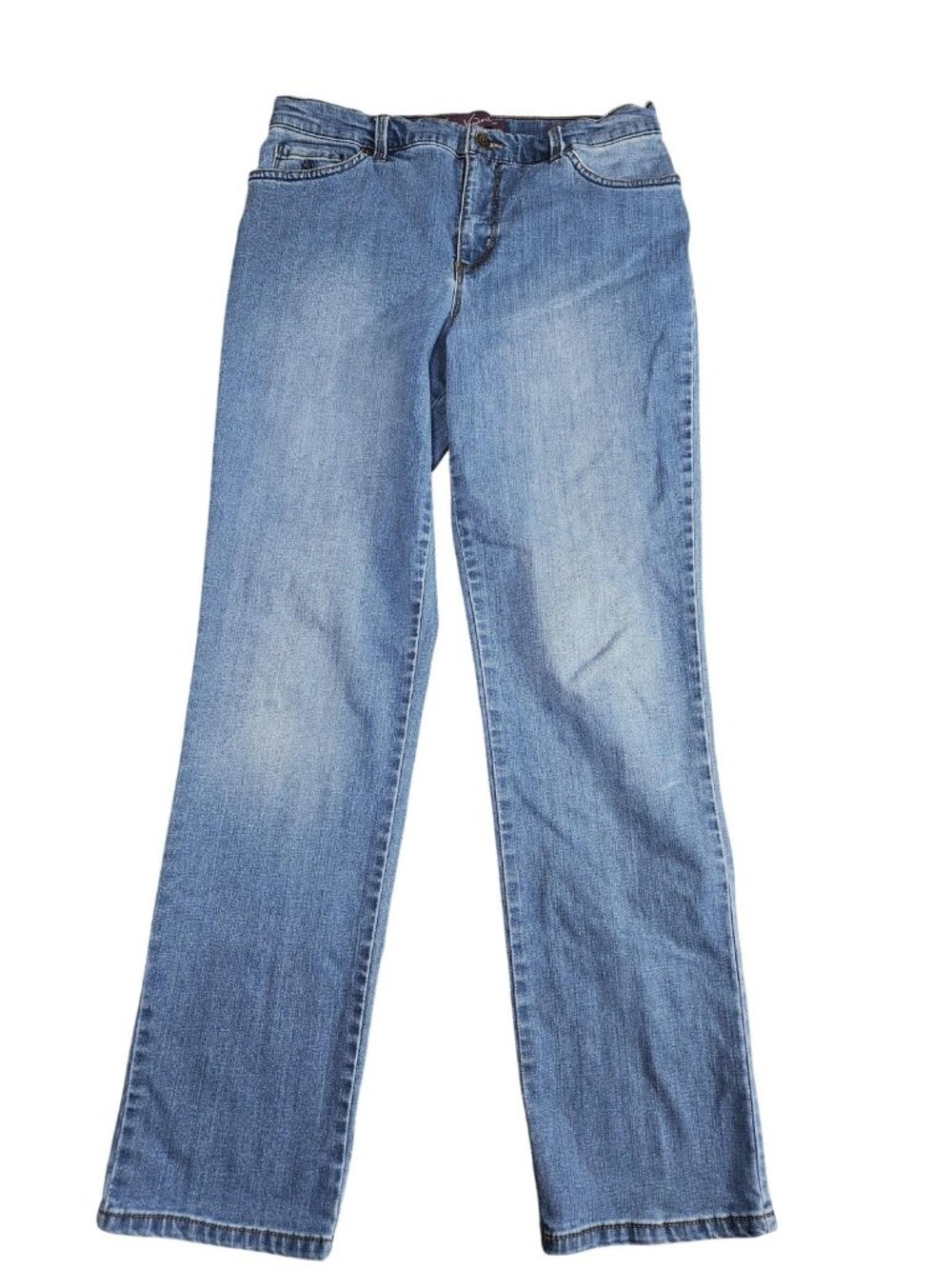 Gloria Vanderbilt Amanda Tapered Jeans Womens 8 Short Blue Med Wash Stretch